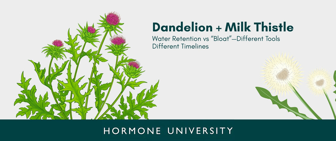 Dandelion + Milk Thistle: Water Retention vs "Bloat"—Different Tools, Different Timelines
